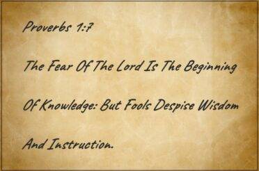 Proverbs 1:7 | The Beginning Of Knowledge